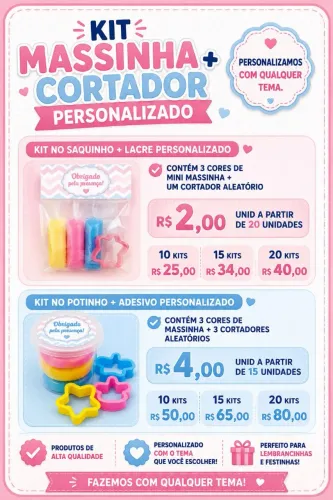 Kit de massinha com cortador