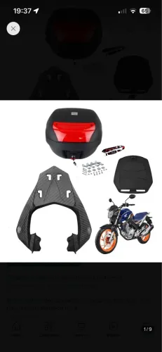 Bauleto baú 28L + suporte p/ twister 250
