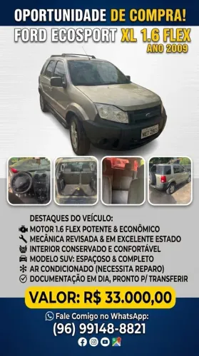 Ford Ecosport XL 1.6/ 1.6 Flex 8V 5P 2009