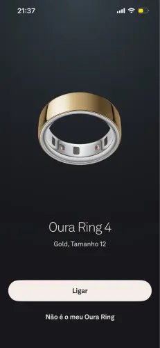 Oura Ring 4 Gold, Tamanho 12