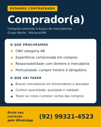 Vaga para Comprador