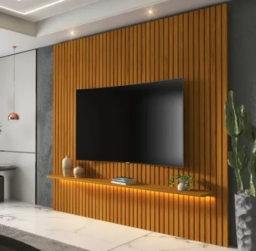 Painel Ripado Elegance Naturale para TV