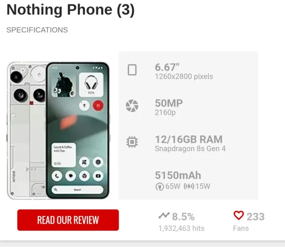 Nothing phone 3