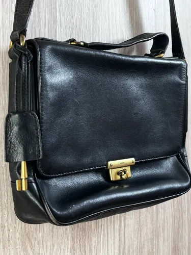 Bolsa de couro fóssil