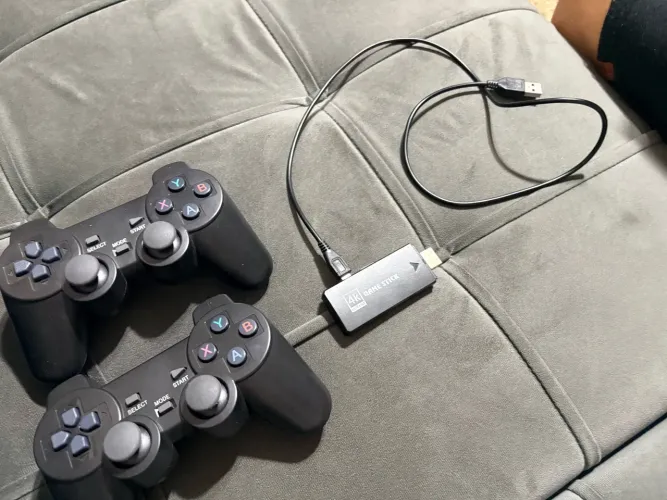 Vídeo Game Stick lote 4k + 2 Controles sem fio
