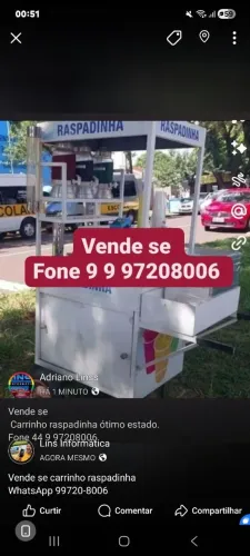 Carrinho raspadinha