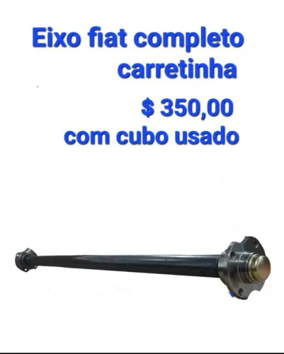 Eixo completo para carretinha reboque treiler etc 