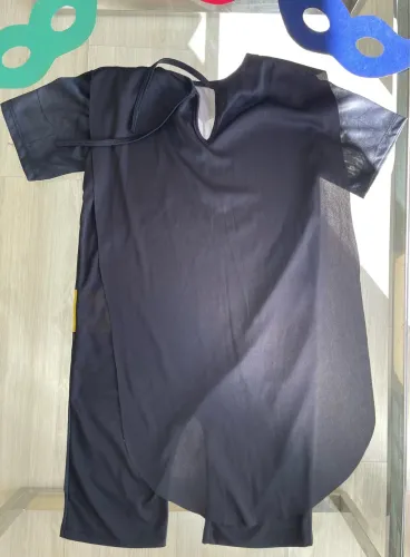 Fantasia infantil Batman com capa integrada TAM GG (7- 8 anos)