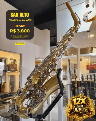 Saxofone Alto Weril Spectra A931 - Completo