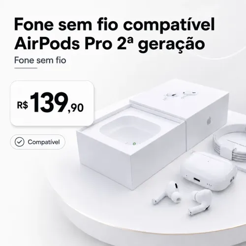 Fone Compatível 1 Linha - Air Pods Pro 2ª Geração