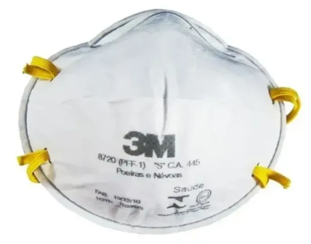 KIT - 20 RESPIRADORES DESCARTÁVEL 3M REF 8720 SEM VÁLVULA CA 445