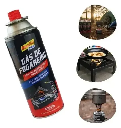 Gás de fogareiro 400ml Mundial Prime
