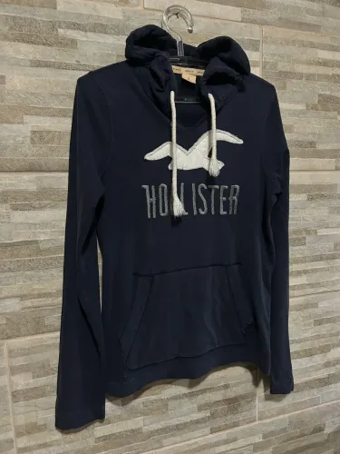 Blusa moletom azul Hollister p
