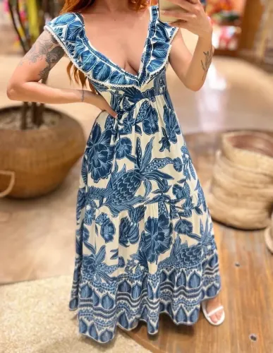 Vestido farm azul