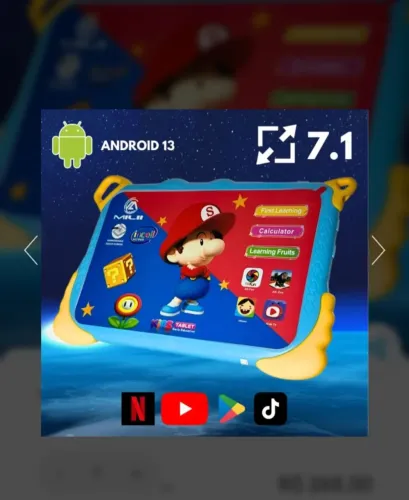 Tablet AH08 Infantil Milli 8Gb + 256Gb Kids 7 Polegadas Controle Parental Wi-fi 5G