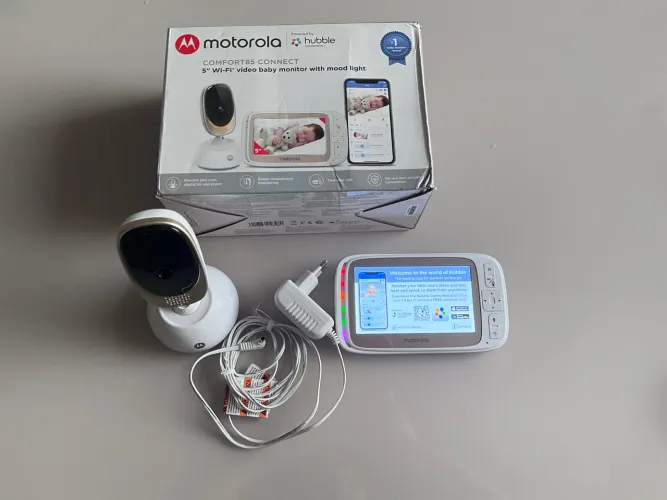 Babá Eletrônica Motorola Comfort85 Connect Wi-Fi Tela 5? Completa
