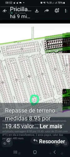Repasse de terreno na buriti
