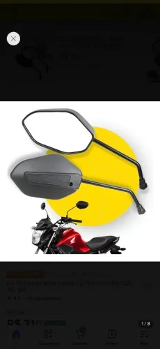 Par Retrovisor Moto Honda Cg Titan Fan Start 125 150 160