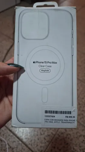 Capa transparente com magsafe iphone 15 pro max