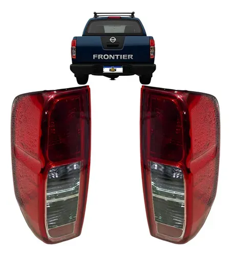 Par Lanterna Traseira Nissan Frontier 2008 A 2016 Ambos Lados Vermelho