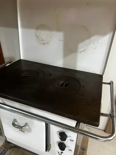 Fogão A Gás Modelo A Lenha Gabine Branco Para Apartamento E Casa