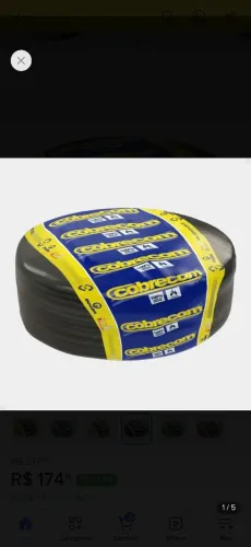 VENDO CABO FLEXÍVEL 2,5 COBRECOM E 6,00 MM