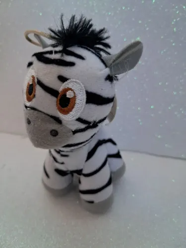 Pelúcia miniatura colecionável Zebra 