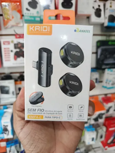 Microfone lapela para celular Ios e android