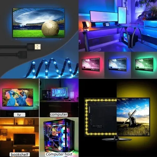 Fita Led 5v Com Entrada Usb 5050 Rgb Com Silicone