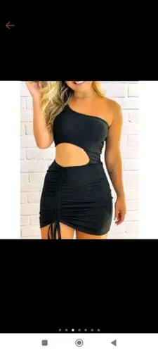 vestido gringo vermelho e preto.tam unico