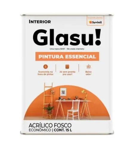 Tinta Acrilica Suvinil Fosca Glasu Glasulit 18 LT Varias Cores