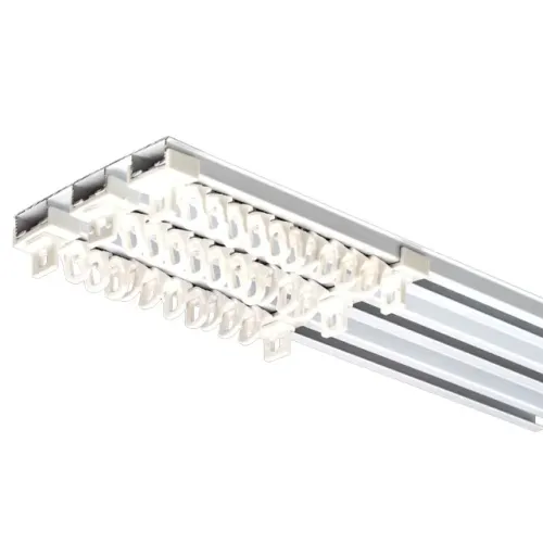Kit Trilho Suíço Deslizante Triplo Branco Schuanka 1,5M 2M 2,5M 3M a partir de: R$70,11