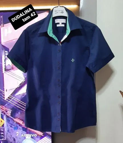 Camisa Dudalina Azul marinho Tam 42