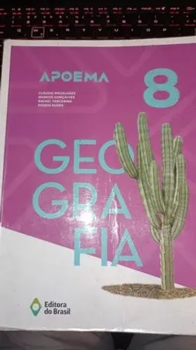 geografia apoema 8 isbn *0195, livro semi novo