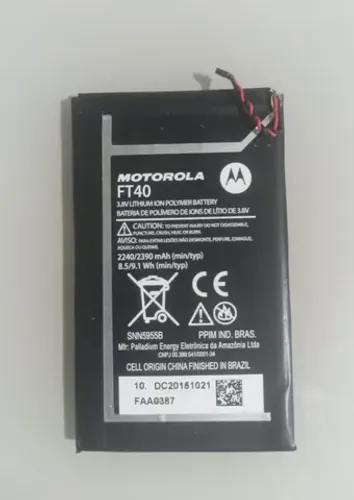 Bateria Motorola Moto E2 Xt1514 Ft40 Original Retirada