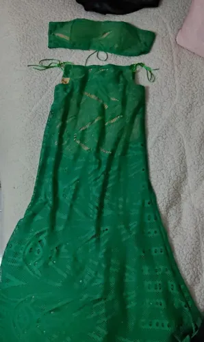 conjunto saída de praia verde renda