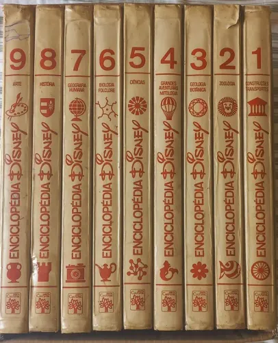 Enciclopédia Disney - Coleção Completa/ Abril cultural - 9 Volumes