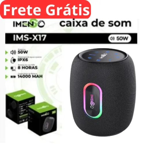 caixa de som potente portatil imenso ims-x17