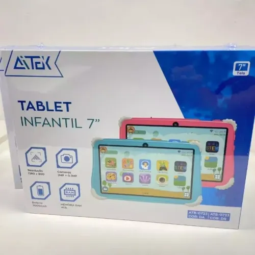 Tablet Infantil com Wifi + Bluetooth 7 polegadas Aitek Atb-0723DR