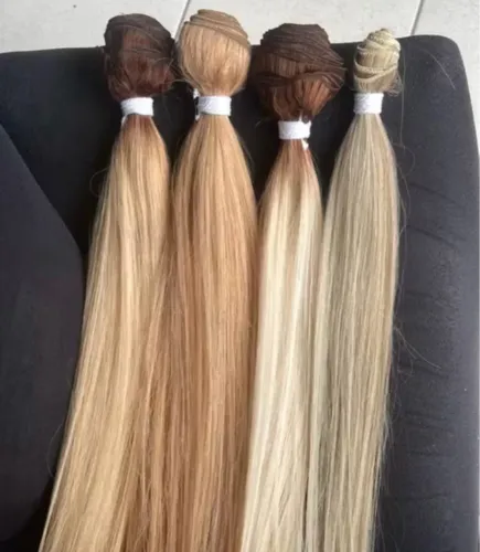 Mega hair Bio Humano 80cm Loiro ombre hair 200g na tela