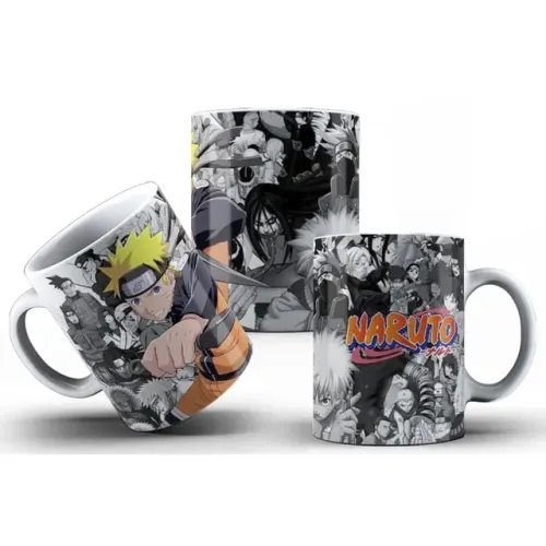 Caneca porcelana estamapa Naruto