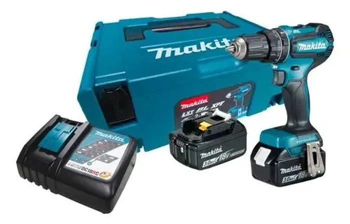 Furadeura / Parafusadeira 18v Brushless Dhp485RF1J Makita 2 Bat 3a Maleta