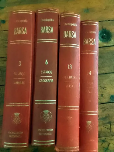 1ª Edição dos volumes raríssimo 3,4,13,14  da Enciclopédia Barsa (1968)  .