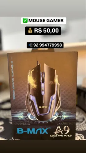 Mouse Gamer B-Max A9 - Novo
