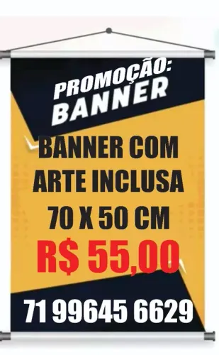 Faço arte para banner de qualidade e qualquer tamanho