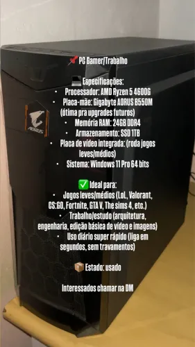 Pc gamer Ryzen 5 4600G