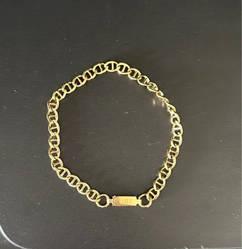 Pulseira top moeda banhado
