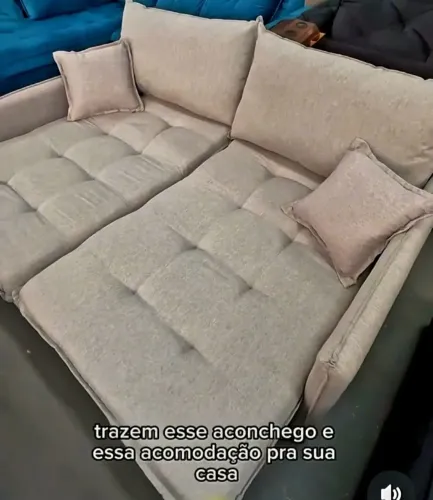 Sofá Cama Mega Pillow 1.60 Encosto Almofada siliconadas frete promocional grátis