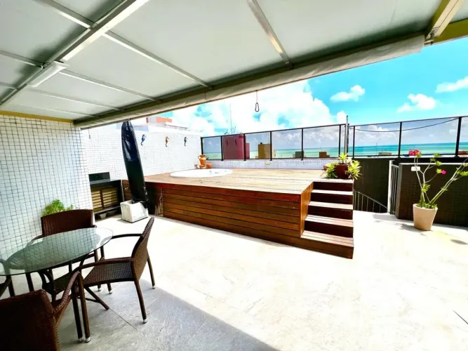 Cobertura Urbani - Duplex - 104m - 2 quartos s/ 1 suíte - Vista mar -Mobiliada -  Manaíra