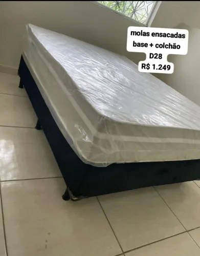 Colchão Casal Molas Ensacadas D28 + Base